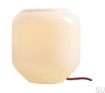 8500B15_S--Lampka-stołowa-Flask-S-Szklana-Mleczna-z-Wiśniowym-Przewodem-Artera-Skandynawskie-Uchwyty
