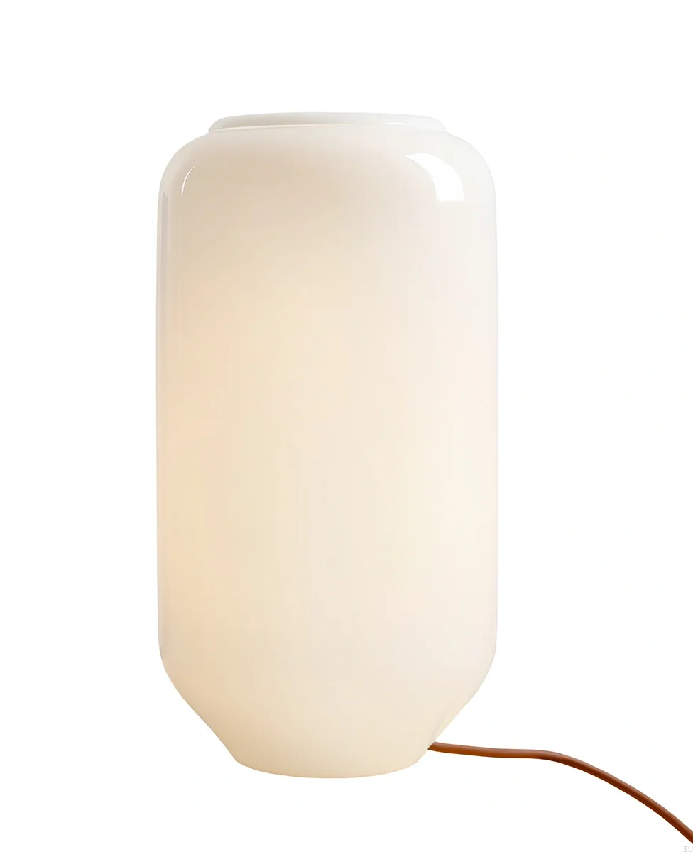 8500B24_M--Lampka-stołowa-Flask-M-Szklana-Mleczna-z-Terakotowym-Przewodem-Artera-Skandynawskie-Uchwyty