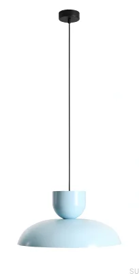 Lampa wisząca Ella Dark Metalowa Błękitna