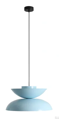 Lampa wisząca Millo Dark Metalowa Błękitna