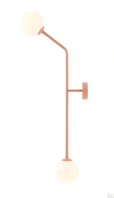 Kinkiet Pure 2 Pionowy Metalowy Koralowy