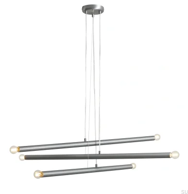 Lampa wisząca Tubo 6 Stalowa