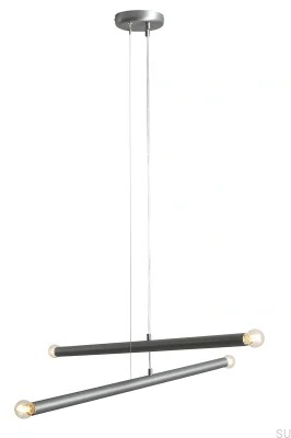 Lampa wisząca Tubo 4 Stalowa