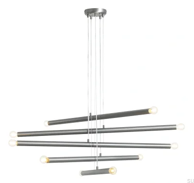 Lampa wisząca Tubo 10 Stalowa