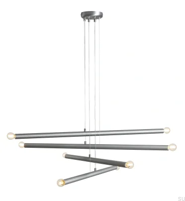 Lampa wisząca Tubo 8 Stalowa