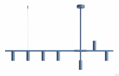 Lampa wisząca Trevo 7 Metalowa Niebieska