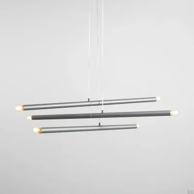Lampa wisząca Tubo 6 Stalowa