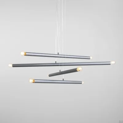 Lampa wisząca Tubo 8 Stalowa