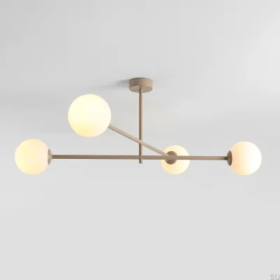 Plafon Pinne 4 Metalowy Beżowy