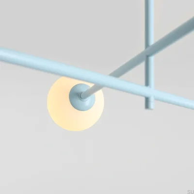 Plafon Pinne 4 Metalowy Błękitny