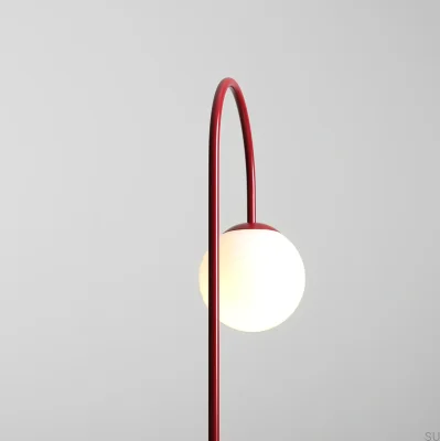 Lampka biurkowa Una Metalowa Bordowa