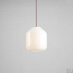 8500G15_L--Lampa-wisząca-Flask-L-Szklana-Mleczna-z-Wiśniowym-Przewodem-Artera-Skandynawskie-Uchwyty