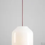8500G15_L--Lampa-wisząca-Flask-L-Szklana-Mleczna-z-Wiśniowym-Przewodem-Artera-Skandynawskie-Uchwyty