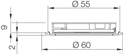 Spot LED Stella Flat 3000K Ip44 3W Biały