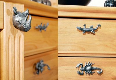 Gałka meblowa Noshörning Nosorożec Antyczna czerń