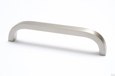 Uchwyt meblowy podłużny Slim 128 Srebrny Stalowy Szczotkowany