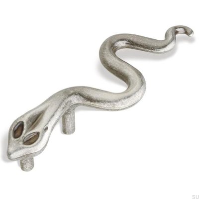 Uchwyt meblowy podłużny Orm Wąż Antyczna czerń