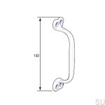 Rysunek techniczny uchwytu podluznego 5848 srebrnego