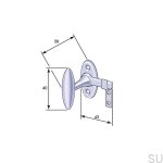 rysunek techniczny uchwytu z zamkiem 5176