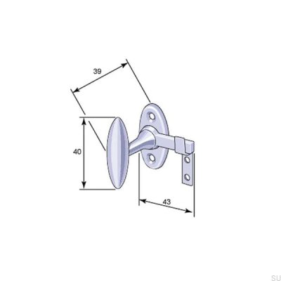 Klamka do okna 5176 Złota