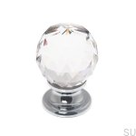 Zdjecie galki krysztalowej na srebrnej stopie