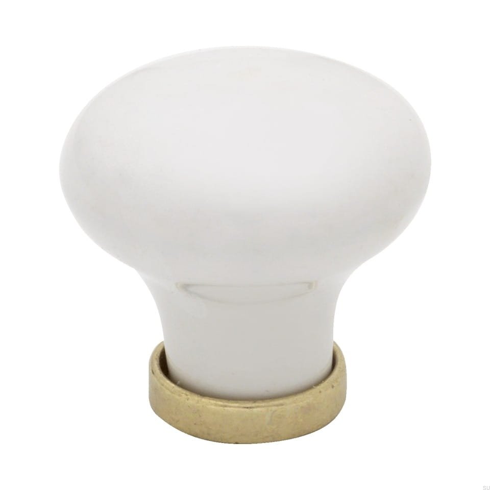 Zdjęcie produktowe gałki 24136 porcelanowej mosiężnej