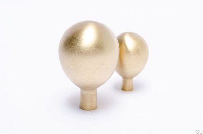 Gałka meblowa Drop 28 Mosiężna Szczotkowana Nielakierowana