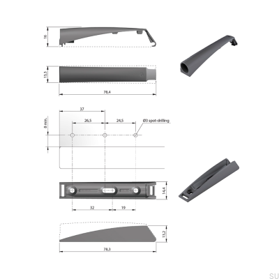Odbojnik K-Push 37 mm z Amortyzatorem Biały