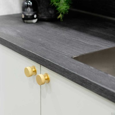 Gałka meblowa Crest 32 Złota szczotkowana