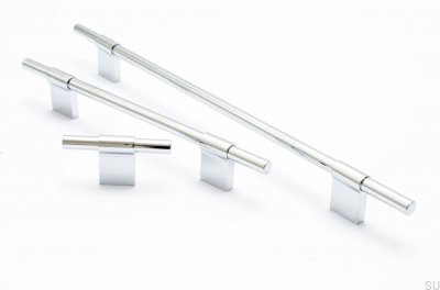 Uchwyt meblowy Line 128 Srebrny Stalowy Szczotkowany