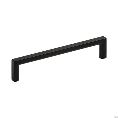 Uchwyt meblowy podłużny Soft 128 Metalowy Czarny