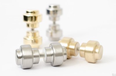 Gałka drzwiowa Dwustronna  Hip 30 Stalowa polerowana